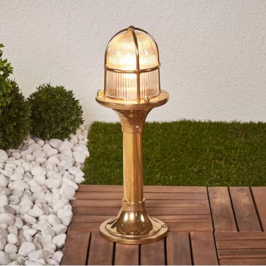 zahradna lampa klasicky luxusny zlaty stojaci lampa medena svietidlo zahradne osvetlenie lampa rustikalne pristavne priemyselne mosadzne ladenie vidiecke provence zahrada lampy lameridiana moretti luce santorini.jpg